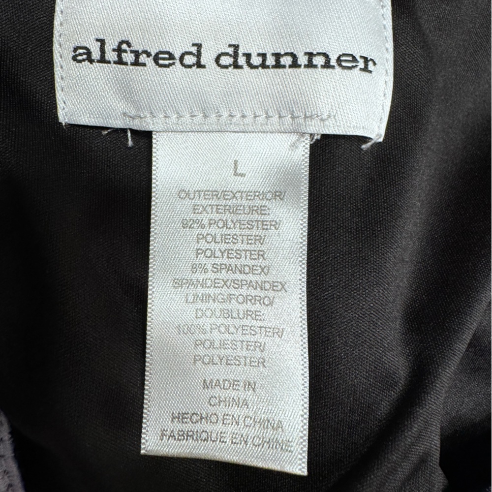 Alfred Dunner Checkmate Women's Texture Solid Top with Lace Trim Size Large - Picture 4 of 4